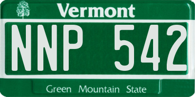 VT license plate NNP542