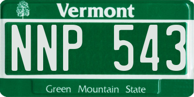 VT license plate NNP543