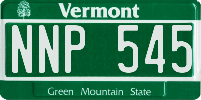 VT license plate NNP545