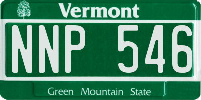 VT license plate NNP546