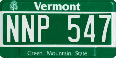 VT license plate NNP547