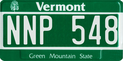 VT license plate NNP548