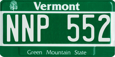 VT license plate NNP552