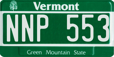 VT license plate NNP553