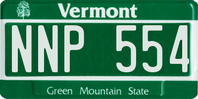 VT license plate NNP554