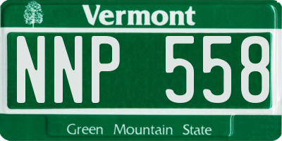 VT license plate NNP558