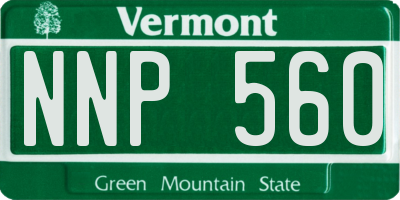 VT license plate NNP560