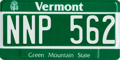 VT license plate NNP562