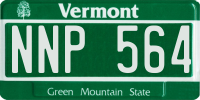 VT license plate NNP564