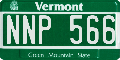 VT license plate NNP566