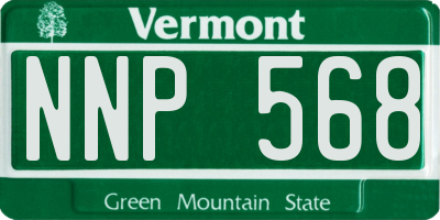VT license plate NNP568