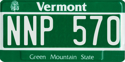 VT license plate NNP570