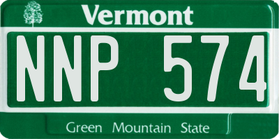 VT license plate NNP574