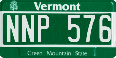 VT license plate NNP576