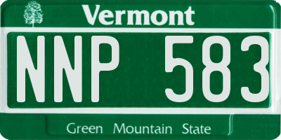 VT license plate NNP583