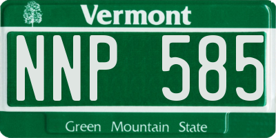 VT license plate NNP585