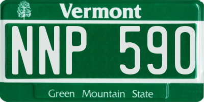 VT license plate NNP590