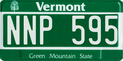 VT license plate NNP595