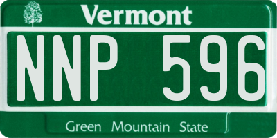 VT license plate NNP596