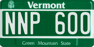 VT license plate NNP600