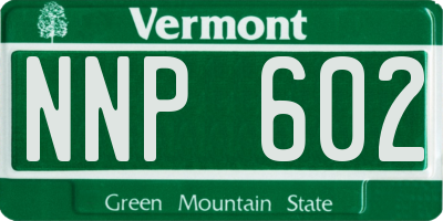 VT license plate NNP602