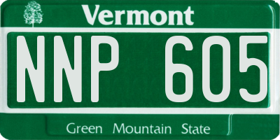 VT license plate NNP605