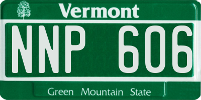 VT license plate NNP606