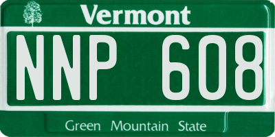 VT license plate NNP608