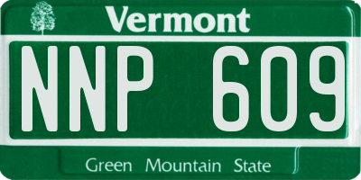 VT license plate NNP609