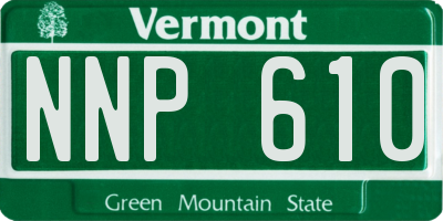 VT license plate NNP610