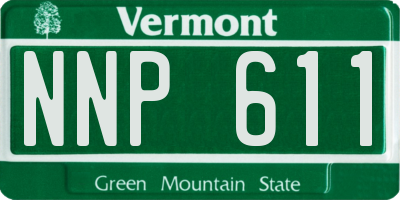 VT license plate NNP611