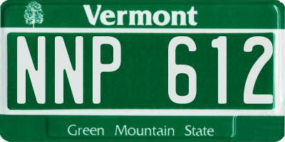 VT license plate NNP612