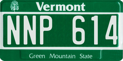 VT license plate NNP614