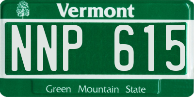 VT license plate NNP615