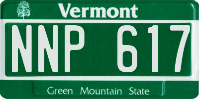 VT license plate NNP617