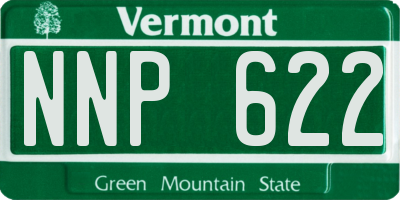 VT license plate NNP622