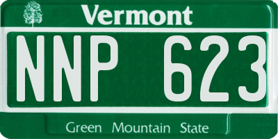 VT license plate NNP623