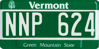 VT license plate NNP624