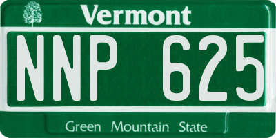 VT license plate NNP625