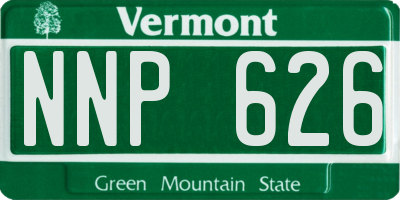 VT license plate NNP626