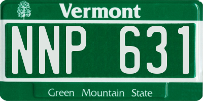 VT license plate NNP631