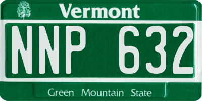 VT license plate NNP632
