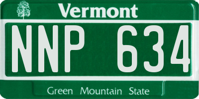 VT license plate NNP634
