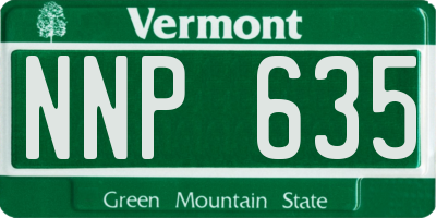 VT license plate NNP635