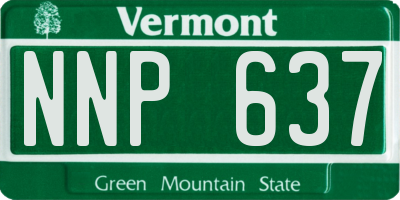 VT license plate NNP637