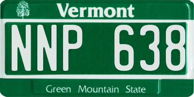 VT license plate NNP638