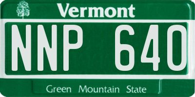 VT license plate NNP640