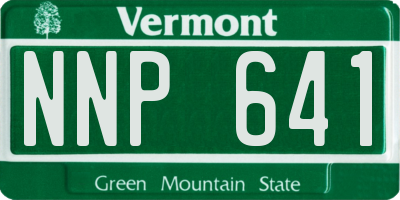 VT license plate NNP641