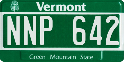VT license plate NNP642