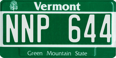 VT license plate NNP644